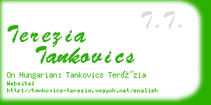 terezia tankovics business card